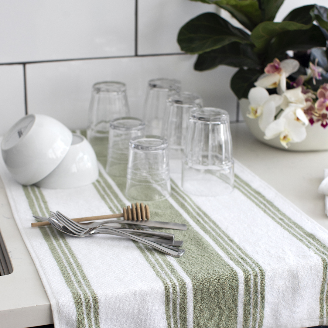 All-Clad Stripe Dual Sided Woven Kitchen Towel